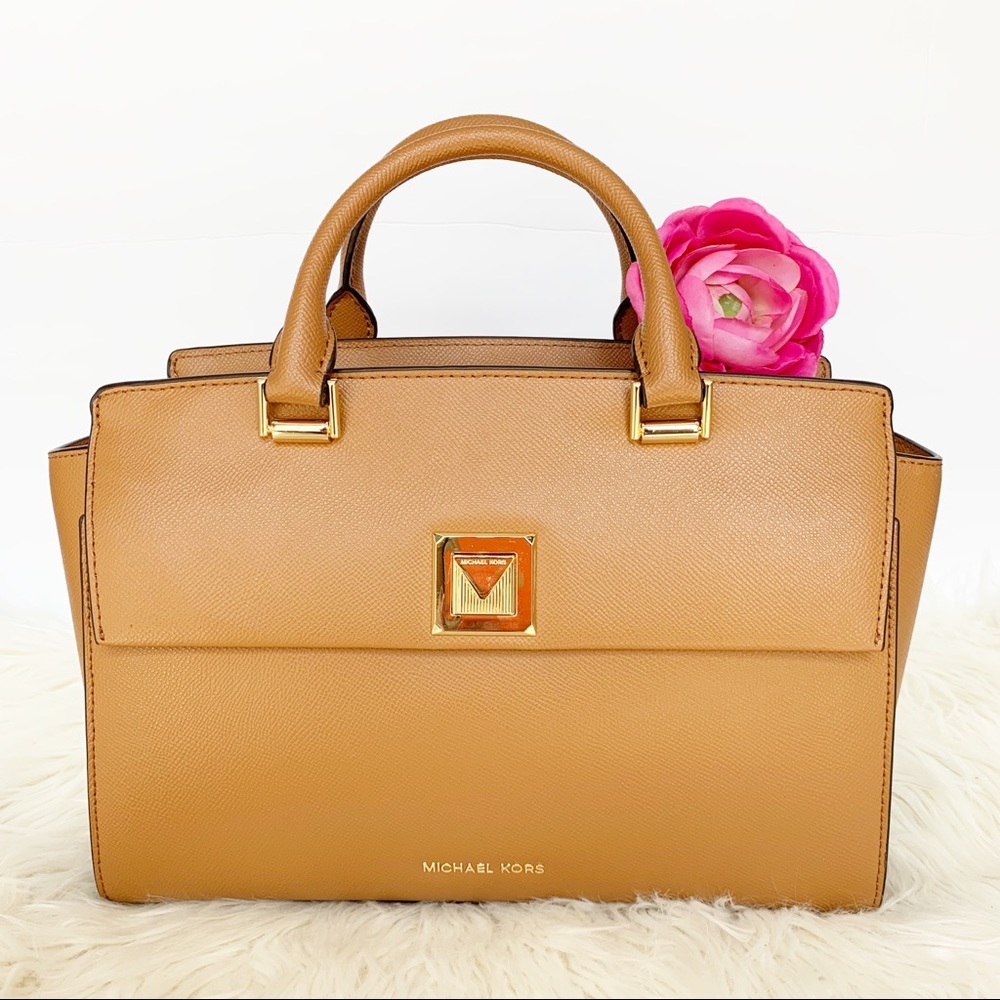 Michael Kors Crossgrain Leather Satchel
